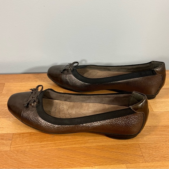 Olive green/brown ballet flats - 7.5 - Picture 4 of 6